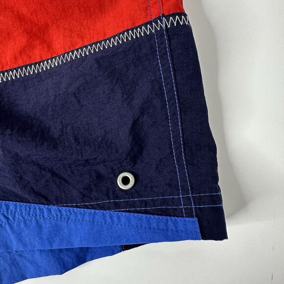 Vtg Tommy Hilfiger Swim Trunks Sz XL Colorblock Lined Board Shorts Preppy Y2K - Picture 4 of 15